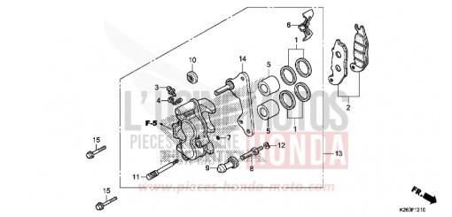 ETRIER DE FREIN AVANT MSX125D de 2013